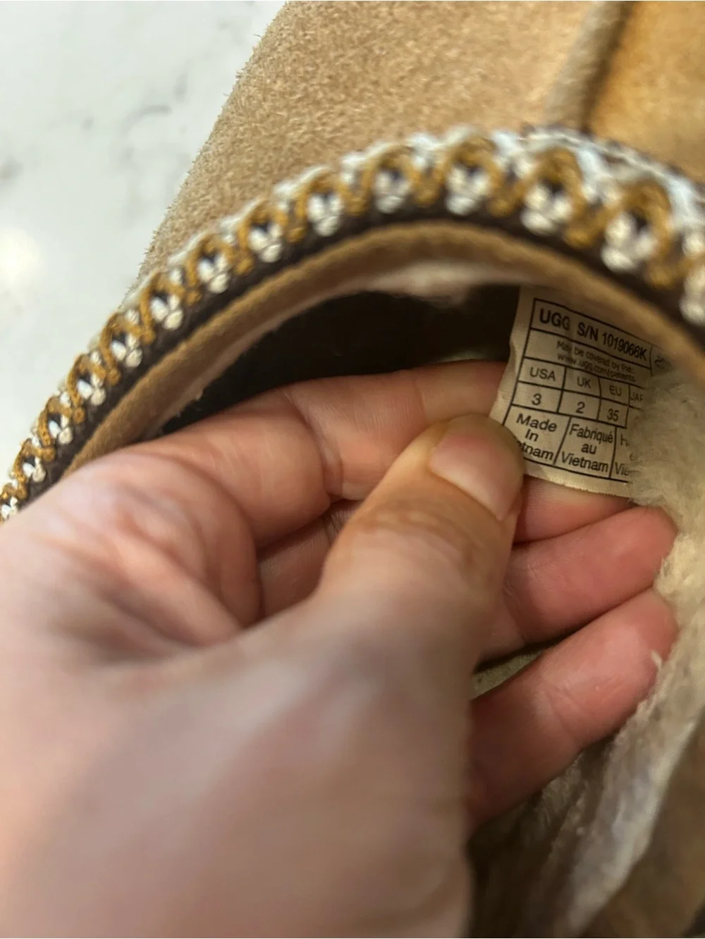 Kids Brown Ugg Tasman slippers